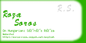 roza soros business card